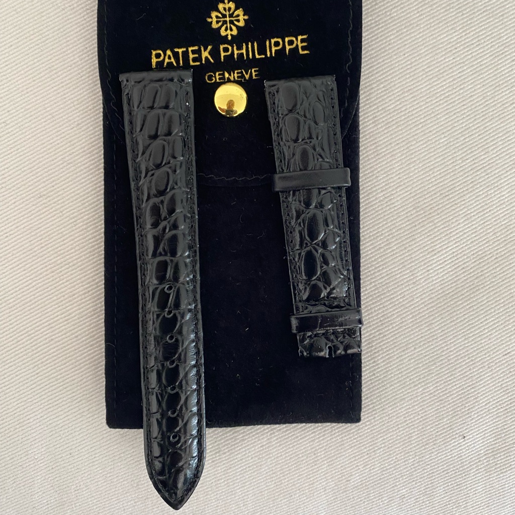 Patek Philippe Black Crocodile 20mm Leather Strap Patek Philippe Black Crocodile 20mm Leather Strap
